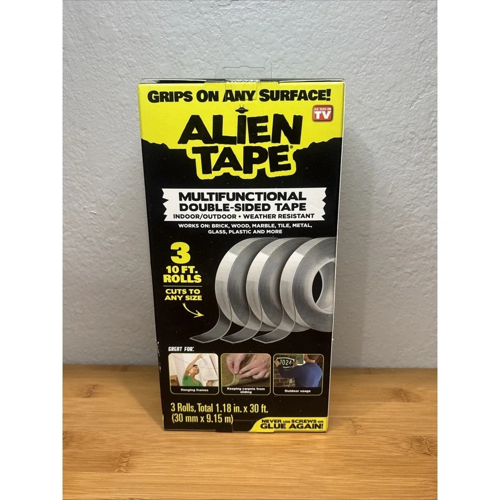 Alien Tape‎ Double Sided Multipurpose Adhesive Grip Mounting Tape - 3 Pack.